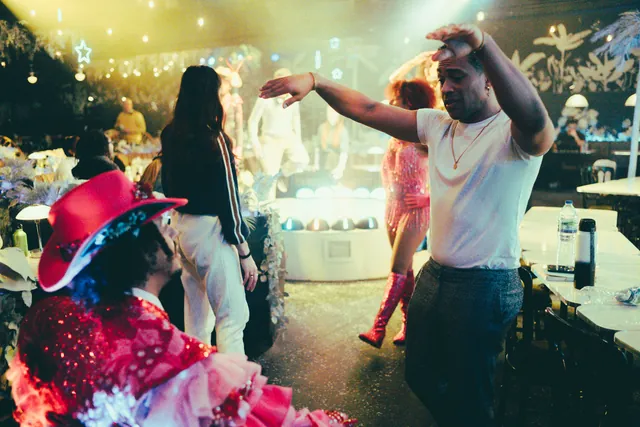 Maikel Mota dancing among the audience at Paradise Under the Stars